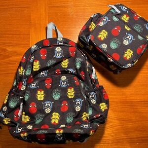 GAP Kids Marvel Superheros Backpack Lunchbox Set Navy Blue